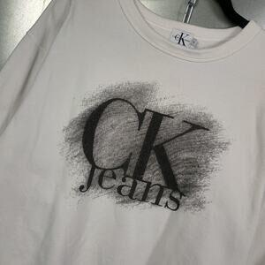 Calvin Klein Jeans Vintage '90s Boxy Cropped Crewneck Sweatshirt Medium Fashion